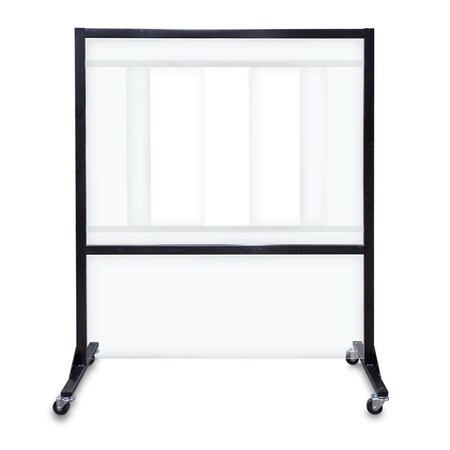 United Visual Products Slim Enclosed Corkboard, 36"x48", Black Alum Frame/Amethyst UVEB3648-BLACK-AMETHY